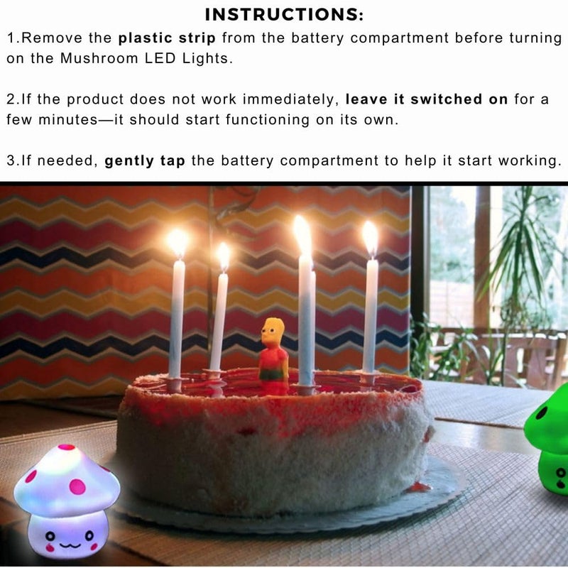 TornadoZ LED Light Up Color Changing Mushroom Toy | Trendy Design Multi-Color Flashing LED Light Cute n Fun Little Creative Kids Toy | Excellent Decoration Collection Collectible - Image 2
